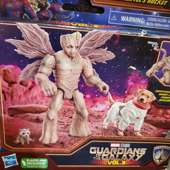 Marvel Guardians Of The Galaxy 3 GROOT Marvel's Cosmo Marvel's Rocket Figure Pk - Picture 9 of 9